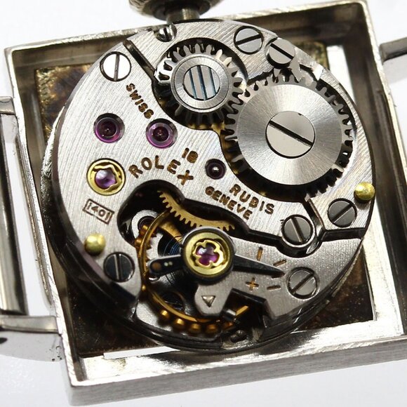 ROLEX Precision 2136 K18WG Cal.1401 Silver Dial Hand Winding Ladies Watch - Picture 10 of 12